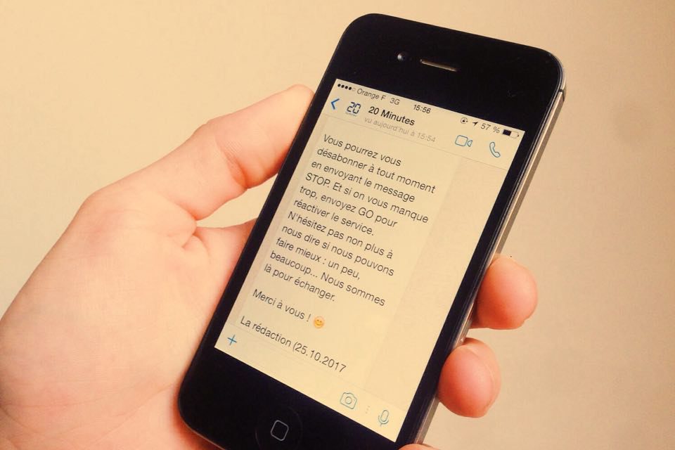 20 Minutes s’empare de Whatsapp