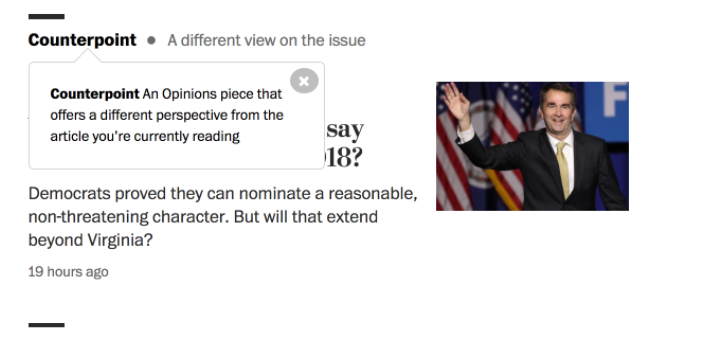« Counterpoint » du Washington Post, pour sortir de sa « bulle d’information »