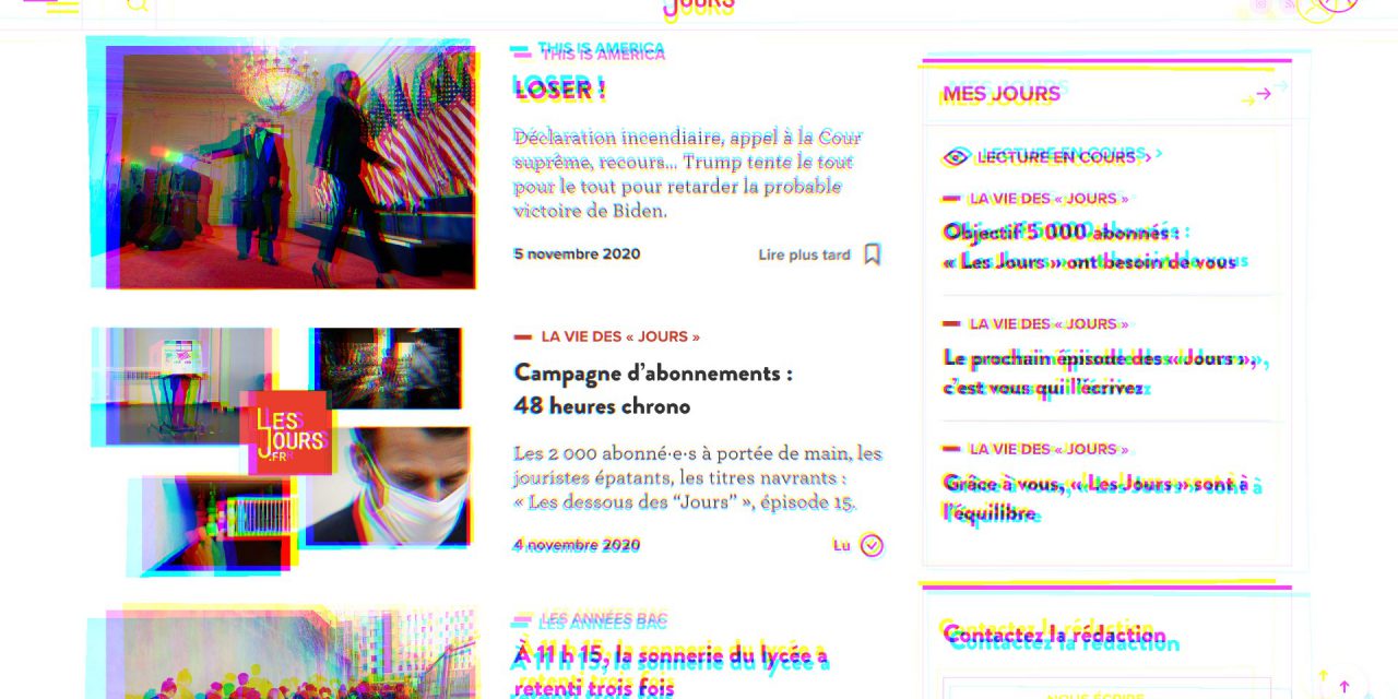 Les Jours lance une campagne d&rsquo;abonnements pour tenter de survivre à la crise sanitaire